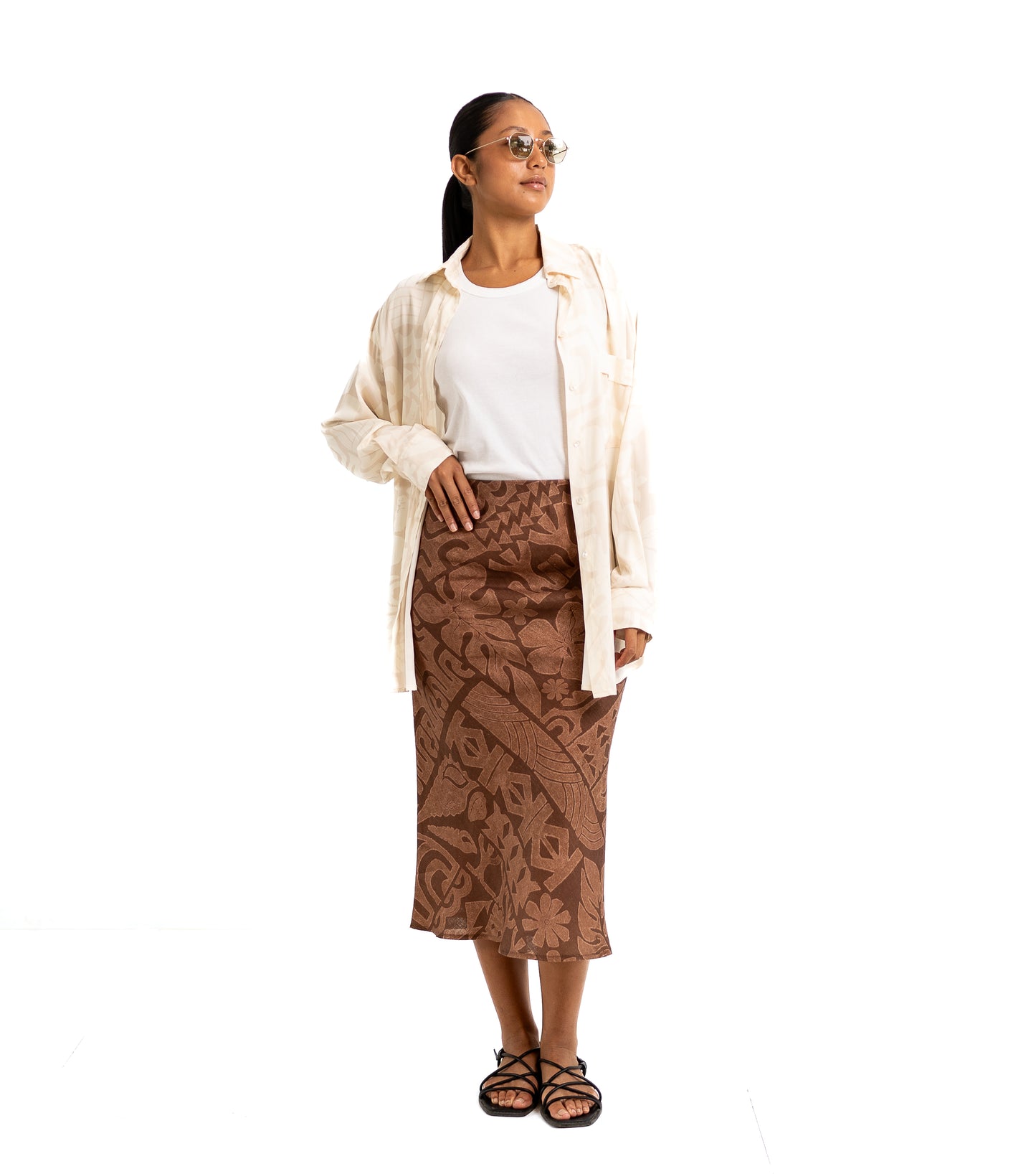 Sina Linen Skirt - Coco