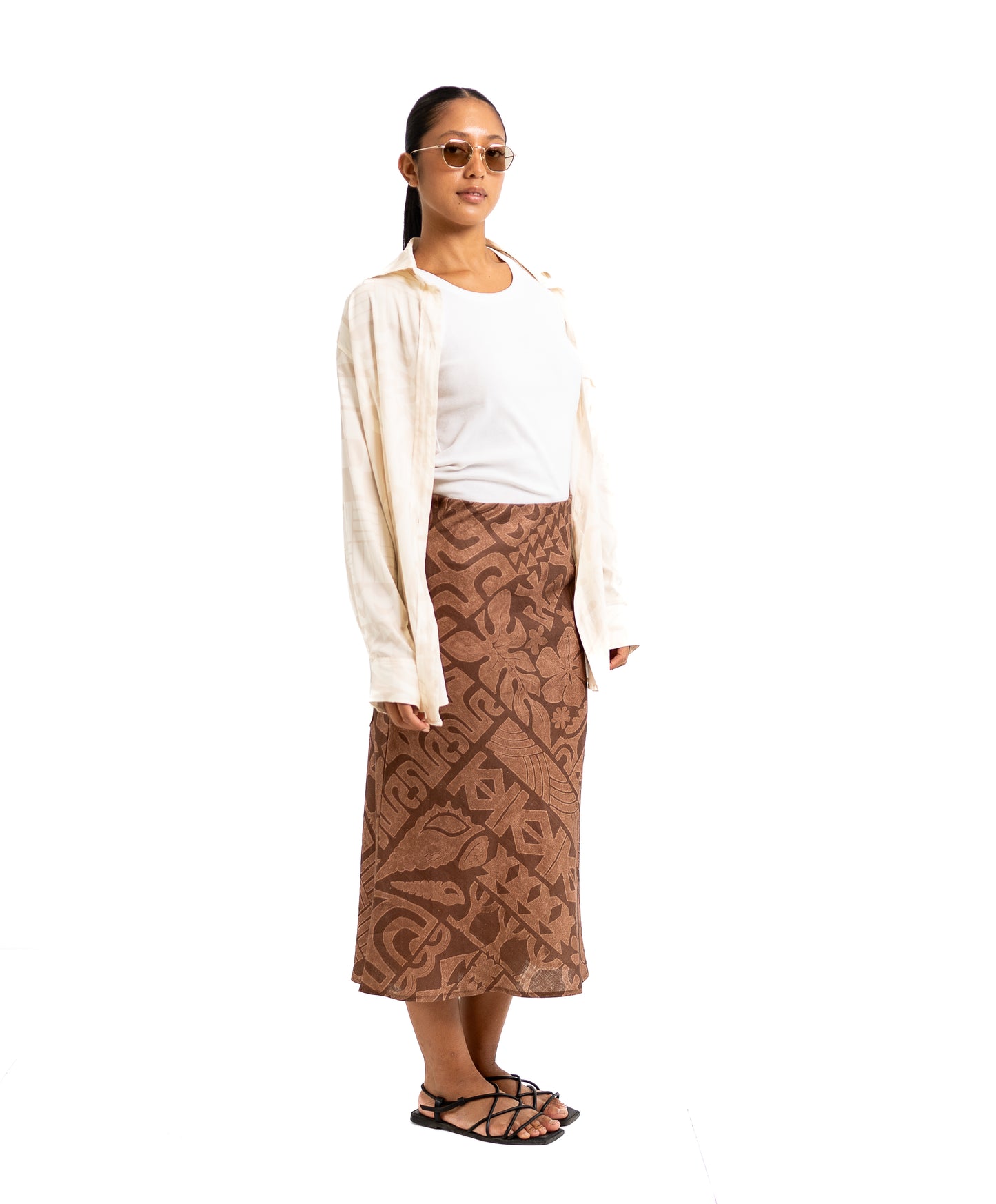 Sina Linen Skirt - Coco