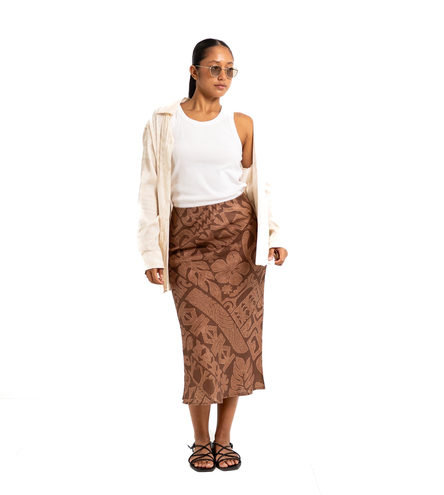 Sina Linen Skirt - Coco