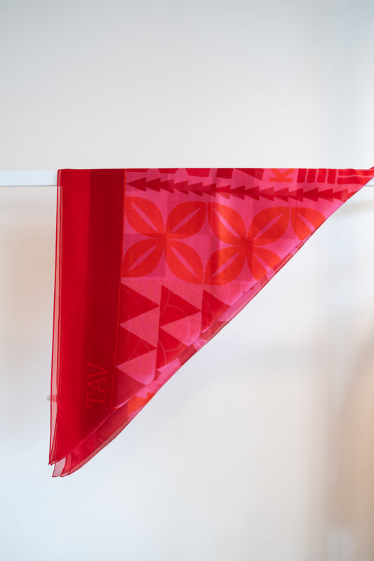 Silk Scarf - Red