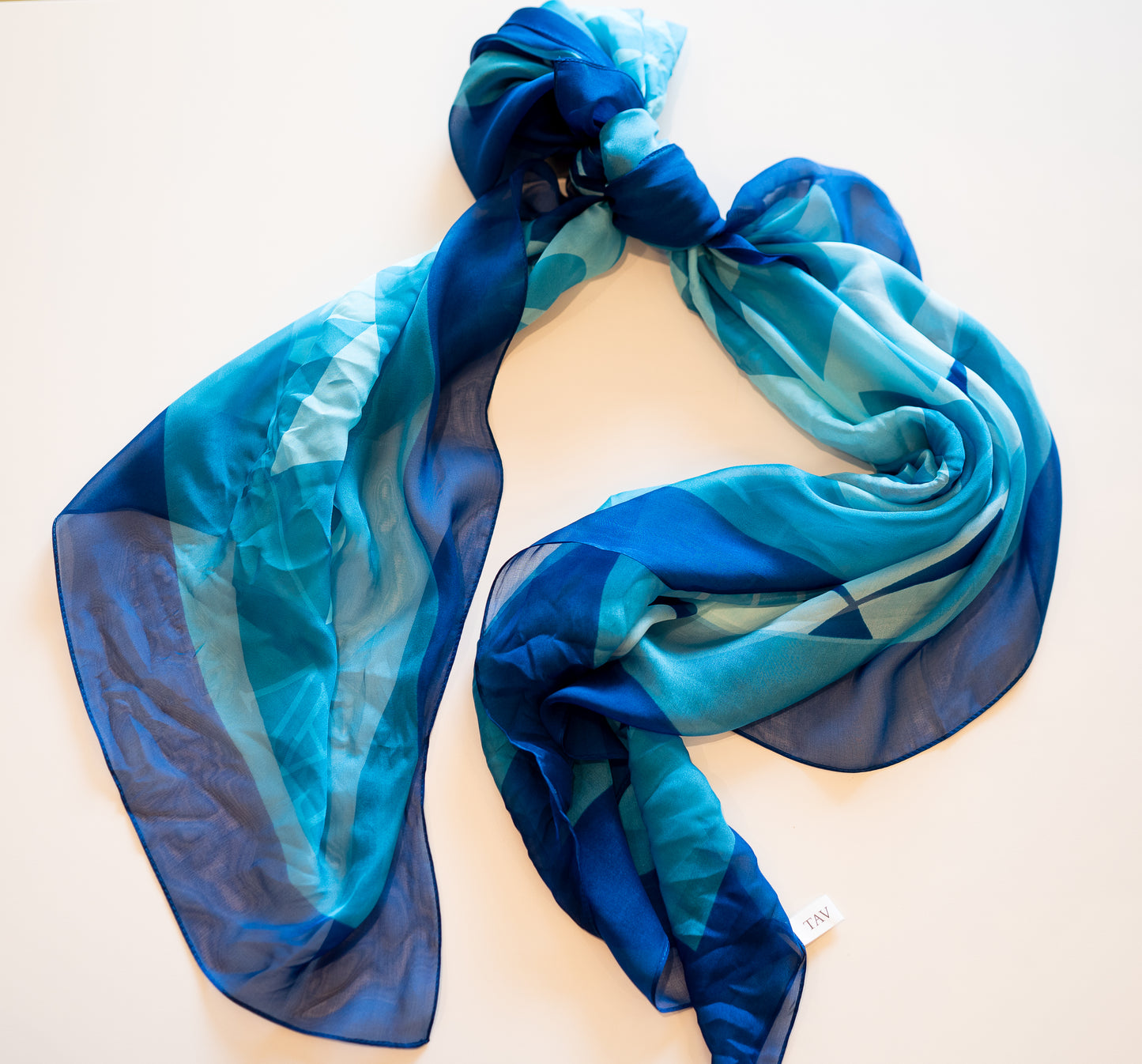 Silk Scarf - Blue