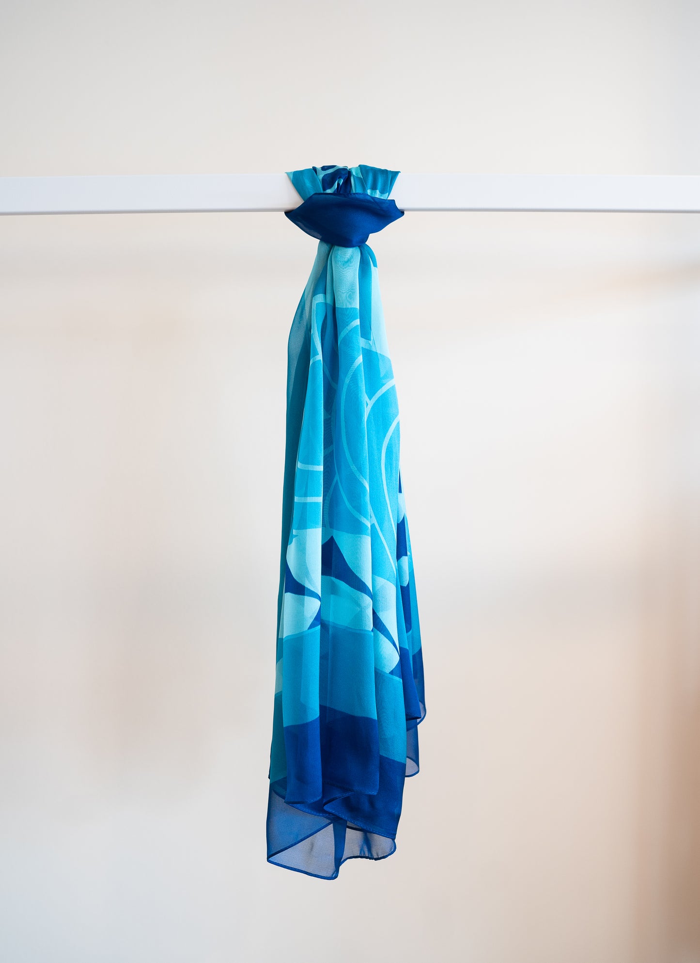 Silk Scarf - Blue