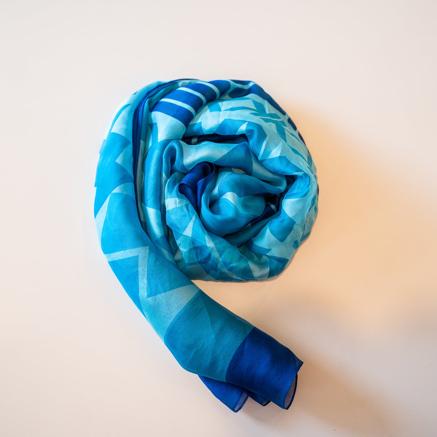 Silk Scarf - Blue