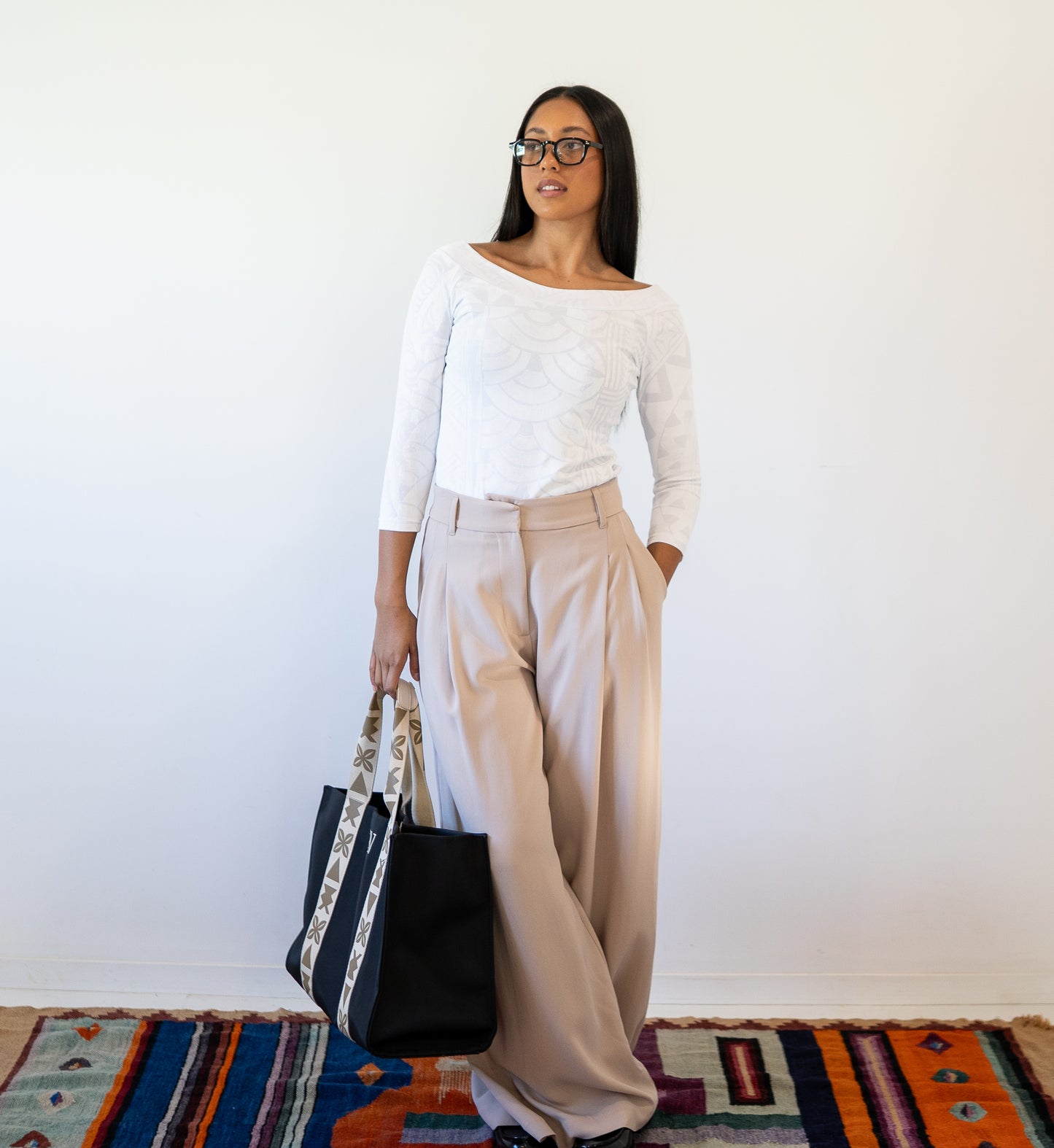 Moeana Pleat Pant - Beige