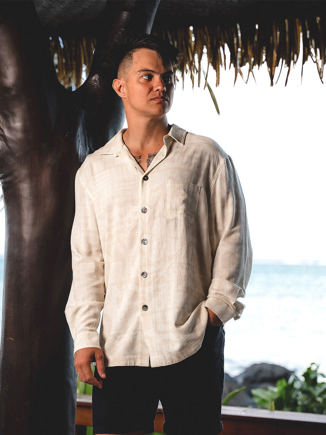 Tamavi Long Sleeve Shirt - Cream