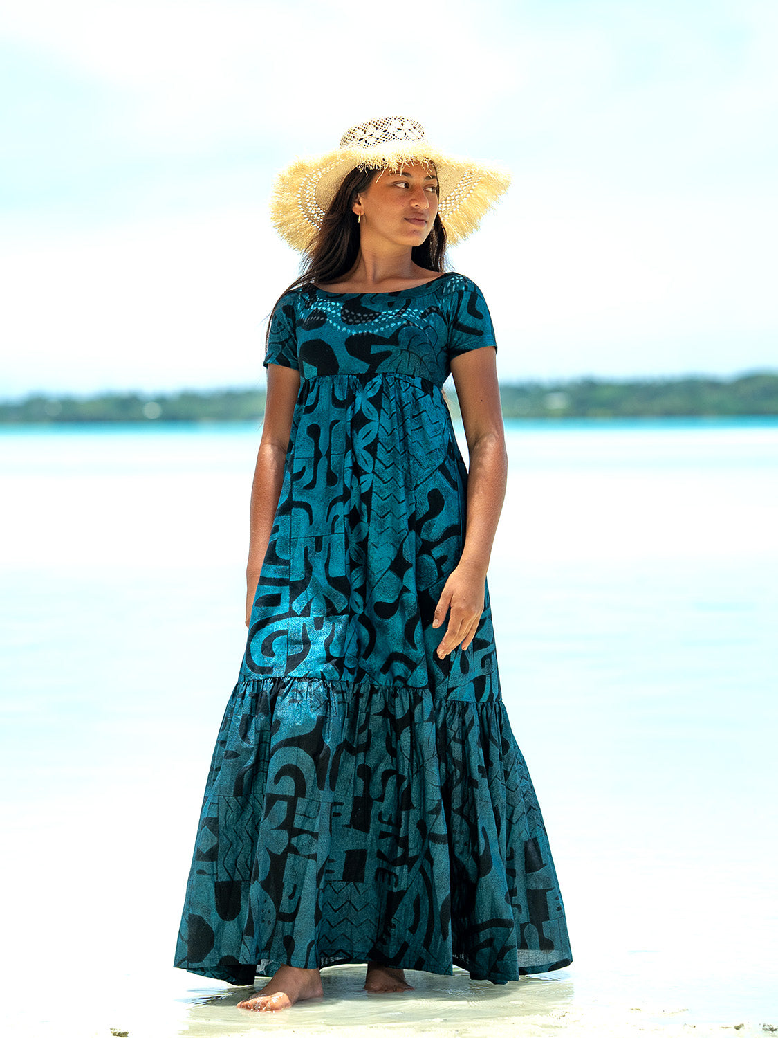 Vaine Dress - Turquoise Pearl