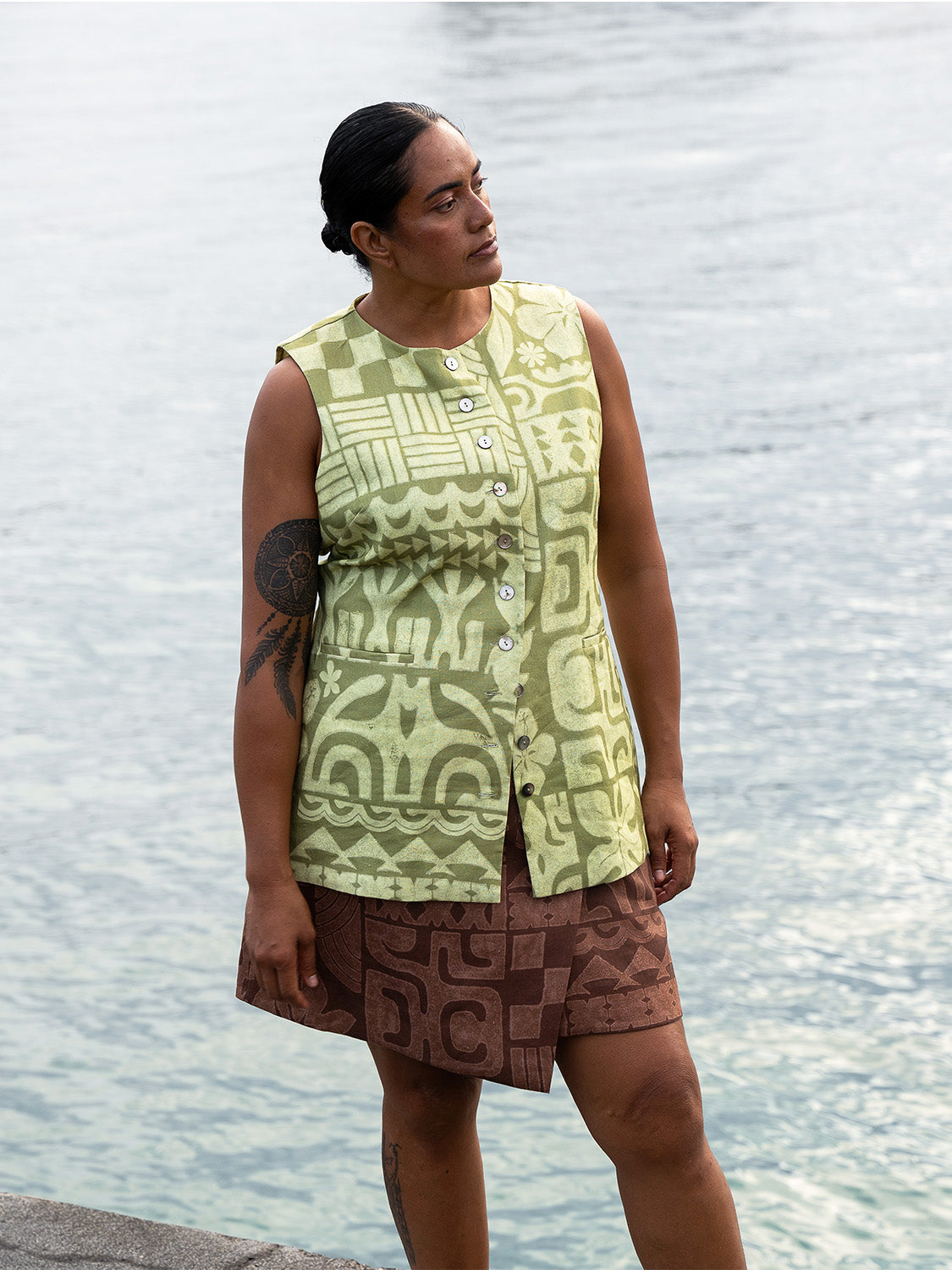 Vaitua Top - Olive