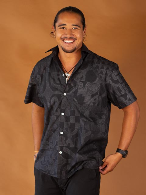 Taputu Shirt - Tahitian Black Pearl